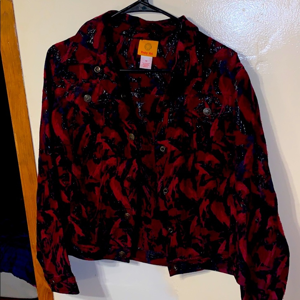 Ruby red and black jacket